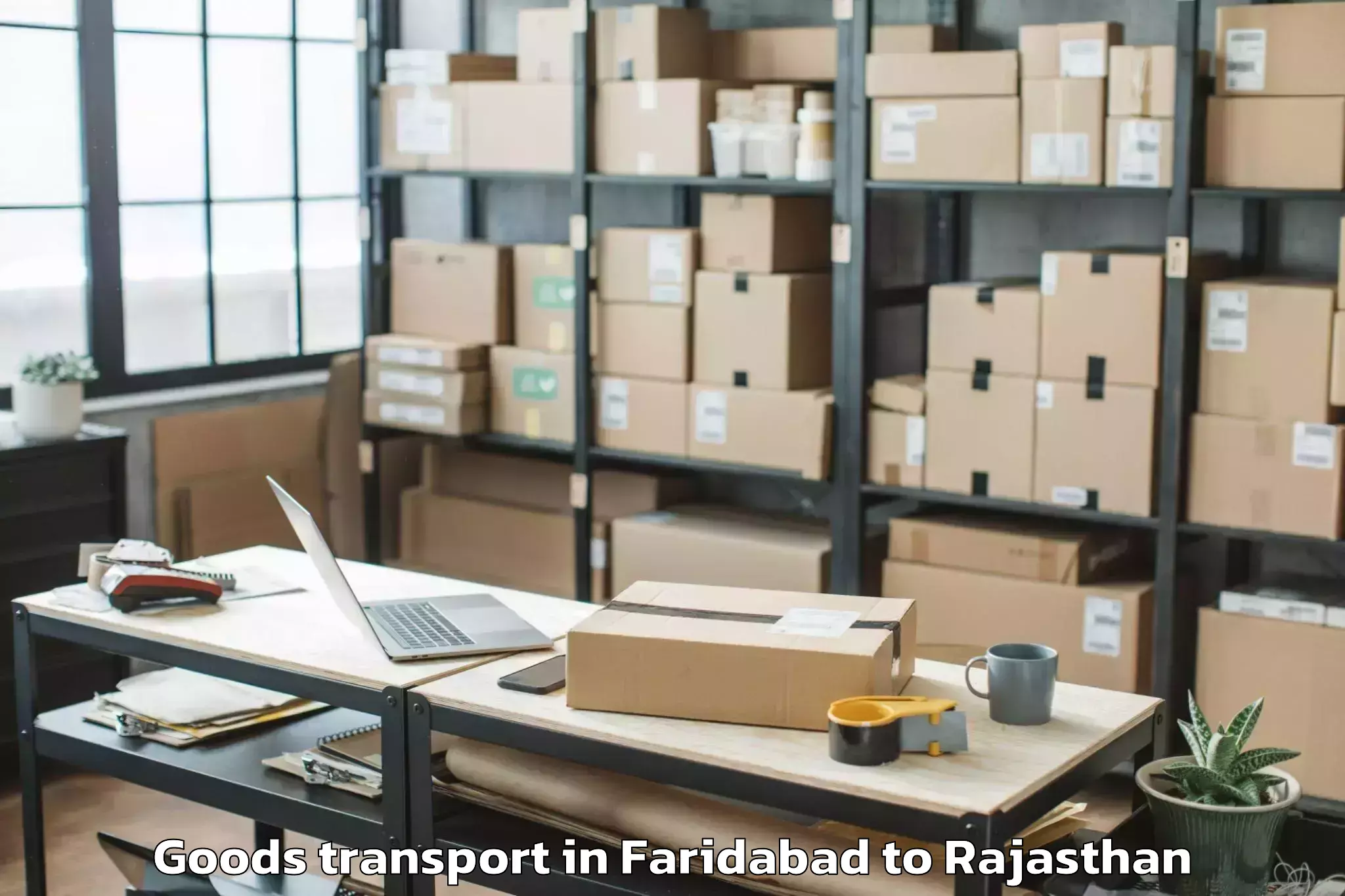 Reliable Faridabad to The Iis University Jaipur Goods Transport